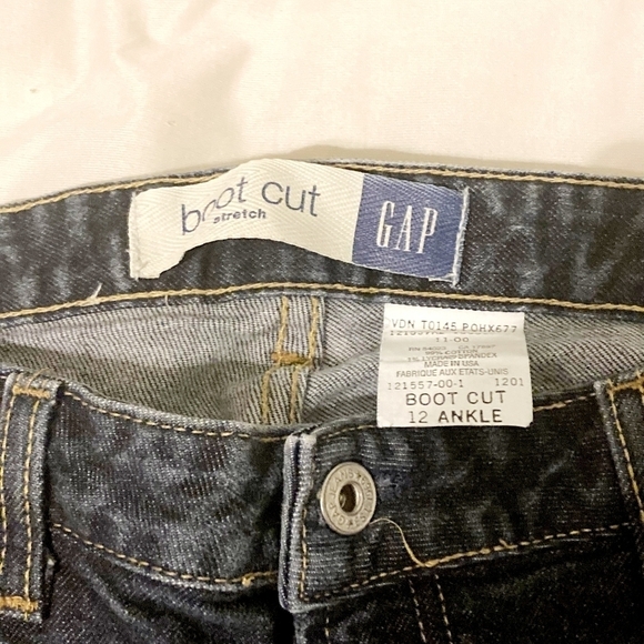Gap Boot Cut Ankle Stretch Dark Wash Denim Blue Jeans Women's Size 12 Pant EUC - Picture 4 of 5